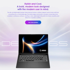 Laptop MSI Modern 16S AI+ G3MG-058VN (Ultra 7 355, Intel Arc Graphics, RAM 32GB DDR5, SSD 1TB, 16 Inch OLED FHD+ 60Hz 100% DCI-P3, Win 11 Home)
