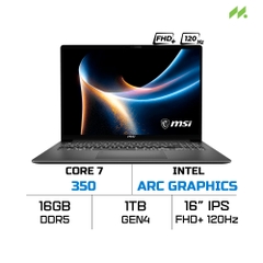 Laptop MSI Modern 16S G3MG-016VN (Core 7 350, Intel Arc Graphics, RAM 16GB DDR5, SSD 1TB, 16 Inch IPS FHD+ 120Hz, Win 11 Home)
