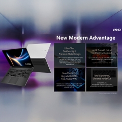 Laptop MSI Modern 16S G3MG-016VN (Core 7 350, Intel Arc Graphics, RAM 16GB DDR5, SSD 1TB, 16 Inch IPS FHD+ 120Hz, Win 11 Home)