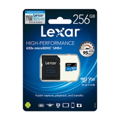 Thẻ Nhớ MicroSDXC Lexar U3 V30 A1 256GB 633x 95MB/s LSDMI256BBAP633A