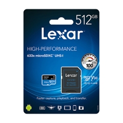 Thẻ Nhớ MicroSDXC Lexar U3 V30 A2 512GB 633x 100MB/s LSDMI512BBAP633A