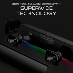 Loa vi tính Creative Sound Blaster GS3 RGB White Bluetooth SuperWide 24W (RMS)
