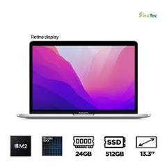 Macbook Pro 13 Inch M2 Silver Z16T00040 (Apple M2, 10-Cores GPU, Ram 24GB, SSD 512GB, 13.3 Inch IPS Retina)