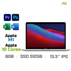 Macbook Pro M1 2020 Silver MYDC2SA/A (Apple M1, 8-Cores GPU, Ram 8GB, SSD 512GB, 13.3 Inch IPS Retina)