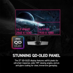 Màn hình 2K MSI MPG 271QR QD-OLED X50 26.5 Inch WQHD 500Hz HDR