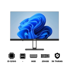 Máy tính All In One AOC A33 24 inch A24A33-2FN2K1F/74/N (i3-12100, iGPU, RAM 8GB, SSD 256GB, Win 11 Pro, Wireless Keyboard & Mouse)