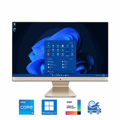 Máy tính All In One ASUS V241 24 Inch IPS V241EAK-BA128W (i5-1135G7, Iris Xe Graphics, Ram 8GB, 512GB SSD, Windows 11, Wireless Keyboard & Mouse)