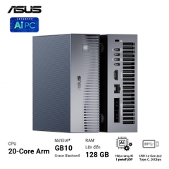 Máy tính Mini PC AI ASUS Ascent GX10 GX10-GG0012BN (GB10 ARM v9.2-A, GB10 Grace Blackwell Graphics)