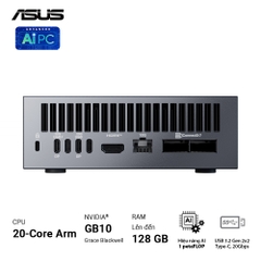 Máy tính Mini PC AI ASUS Ascent GX10 GX10-GG0012BN (GB10 ARM v9.2-A, GB10 Grace Blackwell Graphics)