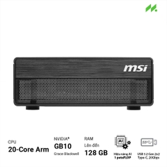 Máy tính Mini PC AI MSI EdgeXpert-55SVN 9S6-C9311-55S (GB10 ARM v9.2-A, GB10 Grace Blackwell Graphics)