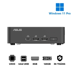 Máy tính Mini PC ASUS NUC 15 Pro Slim BNUC15CRLIP051C0 (U300, Intel UHD Graphics, RAM 8GB, SSD 128GB, Win 11 Pro)