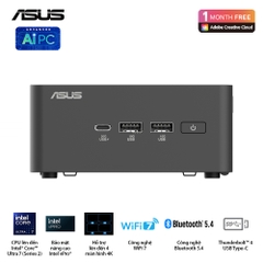Máy tính Mini PC ASUS NUC 15 Pro Tall RNUC15CRHU700000I (Ultra 7 255H, Arc Graphics)