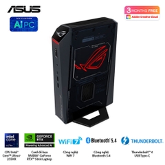 Máy tính Mini PC ASUS ROG NUC RNUC15JNK7X569A0 (Ultra 7 255HX, RTX 5060 8GB GDDR7, RAM 16GB DDR5, SSD 1TB, Win 11)