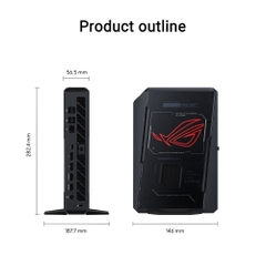 Máy tính Mini PC ASUS ROG NUC RNUC15JNK9X38AA3 (Ultra 9 275HX, RTX 5070 Ti 16GB GDDR7, RAM 32GB DDR5, SSD 2TB, Win 11)