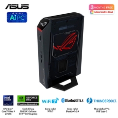 Máy tính Mini PC ASUS ROG NUC RNUC15JNK9X489A4 (Ultra 9 275HX, RTX 5070 12GB GDDR7, RAM 32GB DDR5, SSD 1TB, Win 11)