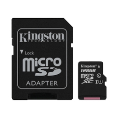 Thẻ Nhớ MicroSDXC Kingston Canvas Select 128GB 80MB/s Class10 U1 SDCS/128GB (Kèm Adapter)