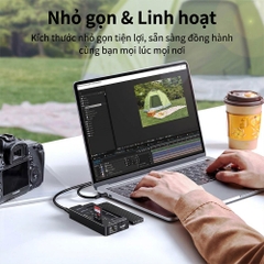 Box di động SSD M.2 NVMe 10Gbps 10 in 1 ra HDMI - USBtypeC - USB 3.1 - CarReader - LAN - Audio 3.5mm ACASIS CM073