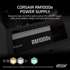 Nguồn máy tính Corsair RM1000e 1000W ATX 3.1 Cybenetics Gold CP-9020297-NA