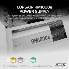 Nguồn máy tính Corsair RM1000e White ATX 3.1 1000W Cybenetics Gold CP-9020294-NA