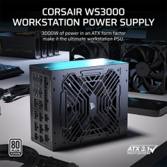 Nguồn máy tính Corsair WS3000 ATX 3.1 & PCIe 5.1 3000W Cybenetics Platinum CP-9020312-NA