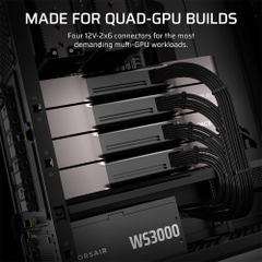 Nguồn máy tính Corsair WS3000 ATX 3.1 & PCIe 5.1 3000W Cybenetics Platinum CP-9020312-NA