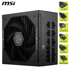Nguồn máy tính MSI MAG A1200PLS PCIE5 1200W 80 Plus Titanium MAG-A1200PLS-PCIE5