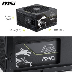 Nguồn máy tính MSI MAG A1200PLS PCIE5 1200W 80 Plus Titanium MAG-A1200PLS-PCIE5