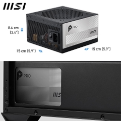Nguồn máy tính MSI PRO A1000PL PCIE5 1000W 80 Plus Platinum PRO-A1000PL-PCIE5
