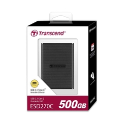 Ổ cứng di động SSD 500GB Transcend ESD270C 520MB/s TS500GESD270C