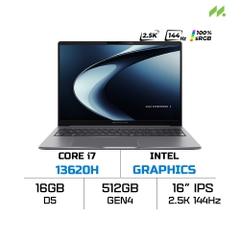 Laptop Asus ExpertBook P3 P3605CVA-PL0047W (i7-13620H, UHD Graphics, RAM 16GB DDR5, SSD 512GB, 16 Inch IPS 2.5K 144Hz 100% sRGB)