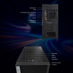 PC AI Gigabyte AI TOP 100 Z890 AT1I9N9-0005 (Ultra 9 285K, RTX 5090, RAM 128G D5, SSD 2TB, Thunderbolt 5)