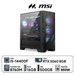 PC MSI i5-5060 (i5-14400F, RTX 5060 OC 8G, Ram 16GB DDR5, SSD 512G, 650W)