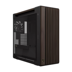 Case máy tính Asus ProArt PA602 Walnut Wood Edition Modern Black Tempered Glass