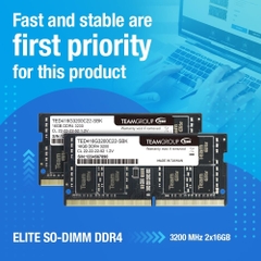 RAM Laptop TeamGroup Elite 16GB DDR4 3200MHz (1x16GB) TED416G3200C22-S01
