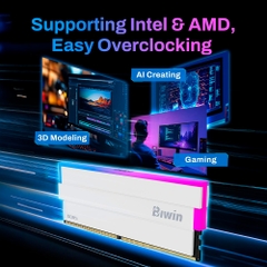 Ram PC Biwin Black Opal DW100 RGB White 32GB 6000MHz DDR5 (16GBx2) BXL53260DW1-D36DW