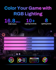 Ram PC Biwin Black Opal DW100 RGB White 32GB 6000MHz DDR5 (16GBx2) BXL53260DW1-D36DW