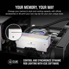 Ram PC Corsair Dominator Titanium White 96GB 6000MHz DDR5 (2x48GB) CMP96GX5M2B6000Z30W