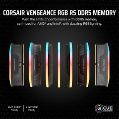 RAM PC Corsair Vengeance RGB RS 64GB 6000MHz DDR5 (2x32GB) CMG64GX5M2D6000Z40