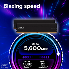 Ram PC Crucial Pro 32GB 5600MHz DDR5 (1x32GB) CP32G56C46U5