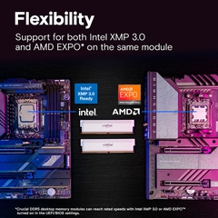 Ram PC Crucial Pro Overclocking 64GB 6400MHz DDR5 (2x32GB) CP2K32G64C40U5W