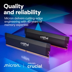 Ram PC Crucial Pro Overclocking 64GB 6000MHz DDR5 (2x32GB) CP2K32G60C40U5B