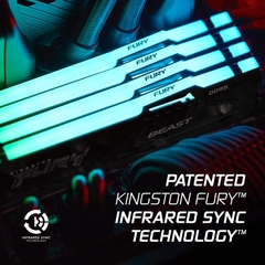 RAM PC Kingston Fury Beast RGB 32GB 6000MHz DDR5 (1x16GB) KKF560C36BBEA-32