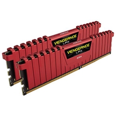 Ram PC Corsair Vengeance DDR4 2400MHz LPX 16GB (2x8GB) C14 Memory Kit Red (CMK16GX4M2A2400C14R)