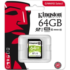 Thẻ nhớ SDXC Kingston Canvas Select 64GB Class 10 U1 SDS/64GB