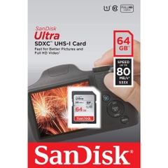 Thẻ nhớ SDXC SanDisk Ultra 533x 64GB 80MB/s SDSDUNC-064G-GN6IN