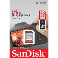 Thẻ nhớ SDHC SanDisk Ultra 32GB 120MB/s SDSDUN4-032G-GN6IN