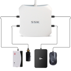 Bộ chia USB Type-C ra 4-Port USB Type-A SSK SHU810