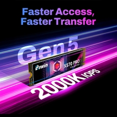 SSD Biwin Black Opal X570 Pro 2TB PCIe Gen5 x4 NVMe M.2 BX570DN02TB-RGX