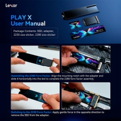 SSD Lexar Play X 512GB M.2 PCIe Gen4 x4 NVMe LNMPLYX512G-RNNNG
