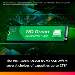 SSD Western Digital Green SN350 500GB PCIe Gen3 x4 NVMe M.2 WDS500G2G0C